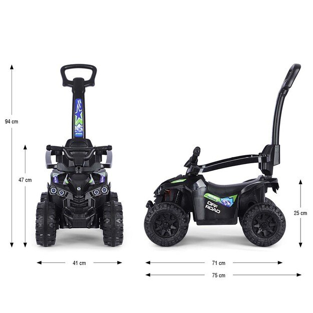 Milly Mally ride-on car Wild 3in1 black