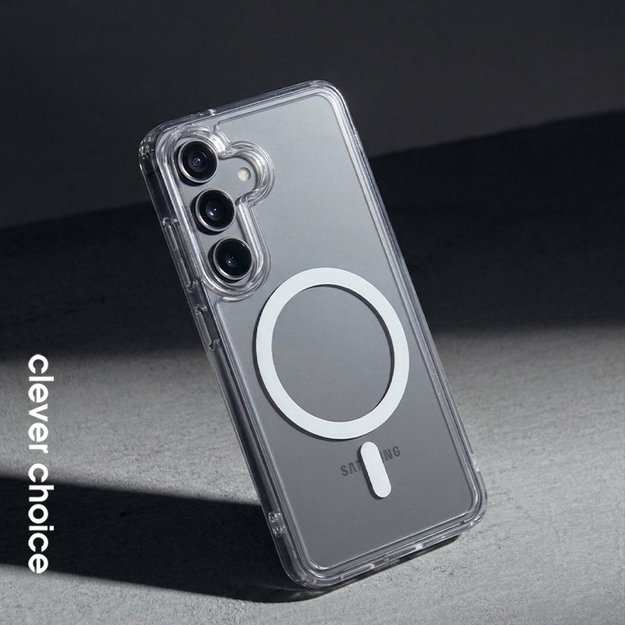 Crong Hybrid Clear Magnetic - MagSafe Case for Samsung Galaxy S26+ (transparent)