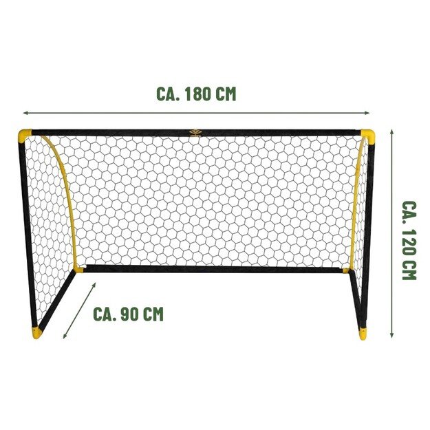 Umbro - Folding football goal with net 180x120x91 cm
