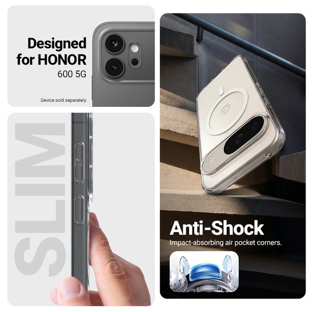 Crong Hybrid Clear Magnetic - MagSafe Honor 600 5G Case (Transparent)