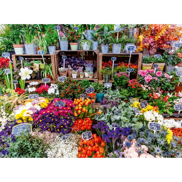Ravensburger Puzzle 500 Pieces: Flower Market In France