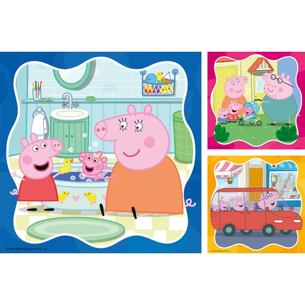 Ravensburger Puzzle 3x49 Pieces: Peppa Pig With Family