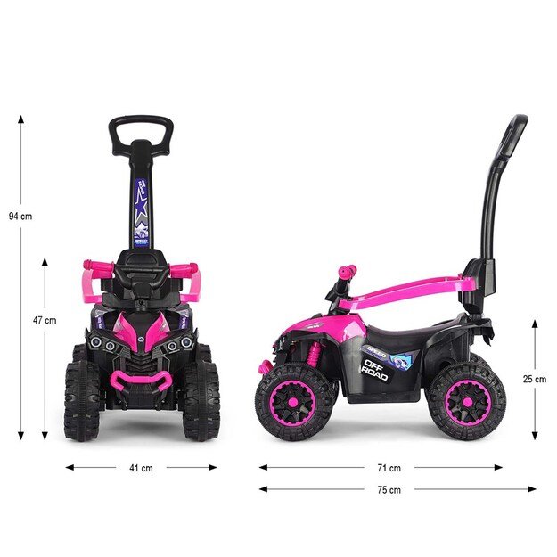Milly Mally ride-on car Wild 3in1 pink