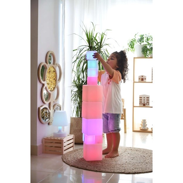 TTS Sensory ICT Glow Construction Blocks 12pk