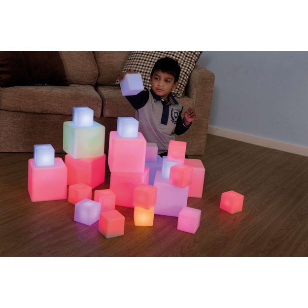 TTS Sensory ICT Glow Construction Blocks 12pk