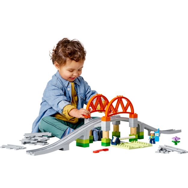 LEGO DUPLO Train Bridge and Tracks Expansion Set