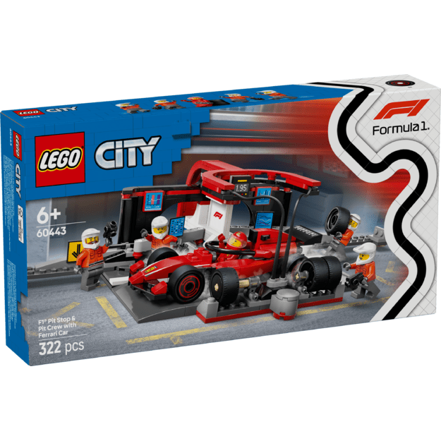 LEGO City F1 Pit Stop & Pit Crew with Ferrari Car