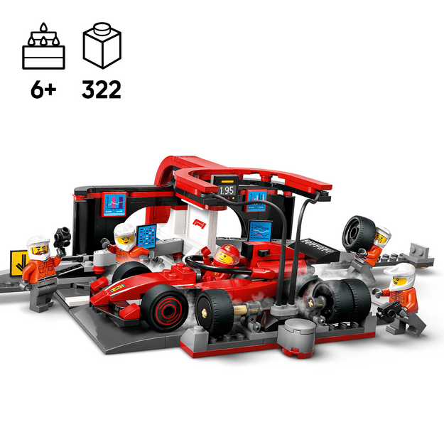 LEGO City F1 Pit Stop & Pit Crew with Ferrari Car