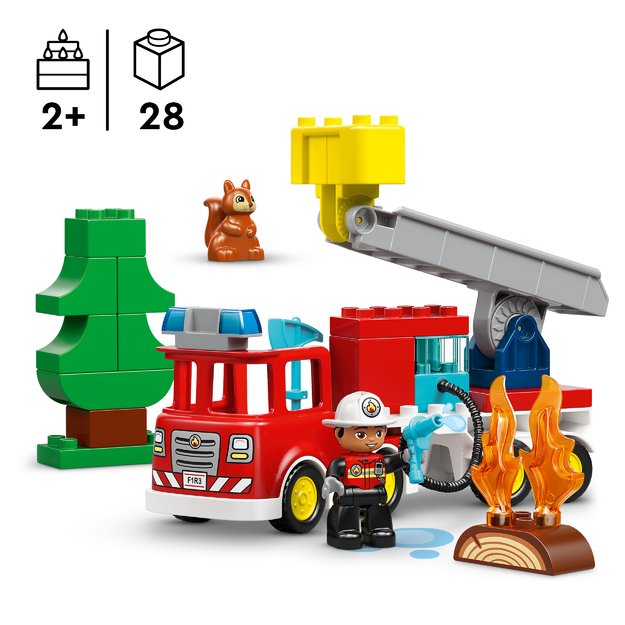 LEGO DUPLO Fire Truck with Hose and Firefighter