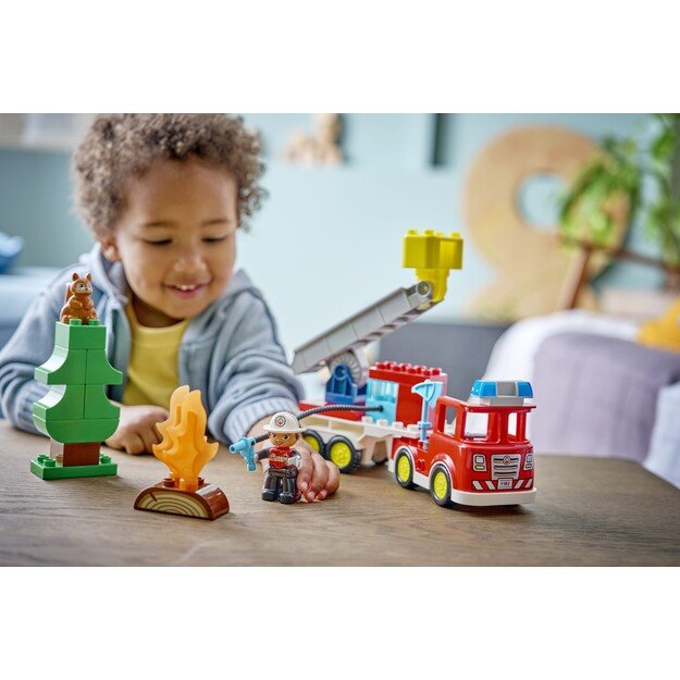 LEGO DUPLO Fire Truck with Hose and Firefighter