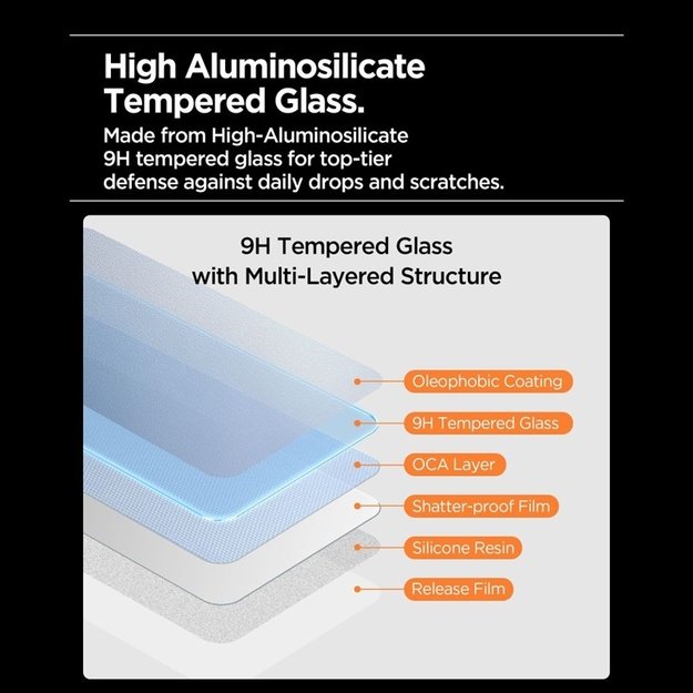 Spigen Glas.tR AlignMaster Slim 3-Pack - Tempered Glass for Apple iPhone 17 (3 pieces)