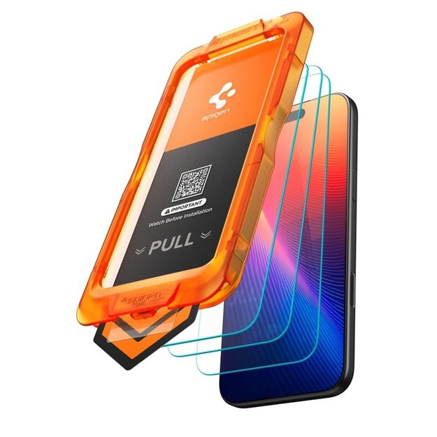 Spigen Glas.tR AlignMaster Slim 3-Pack - Tempered Glass for Apple iPhone 17 (3 pieces)