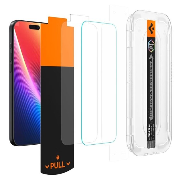 Spigen GLAS.TR EZ Fit Pro - Tempered Glass for iPhone 17 / 17 Pro / 16 Pro