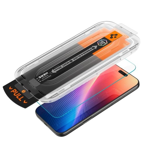 Spigen GLAS.TR EZ Fit Pro - Tempered Glass for iPhone 17 / 17 Pro / 16 Pro