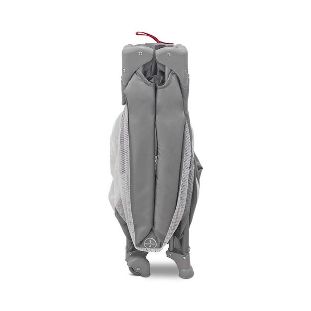Milly Mally Mirage grey travel cot in a portable bag