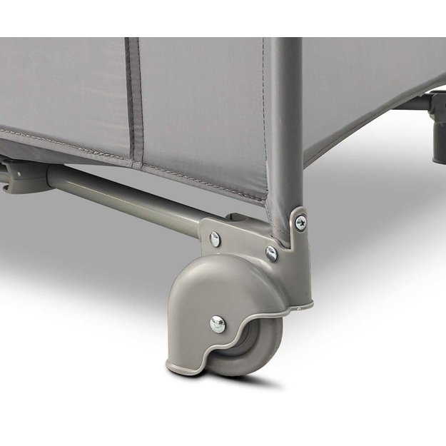 Milly Mally Mirage grey travel cot in a portable bag