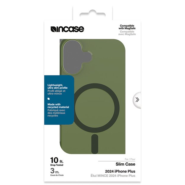 Incase Slim Case MagSafe – dėklas iPhone 16 Plus (Highland Green)