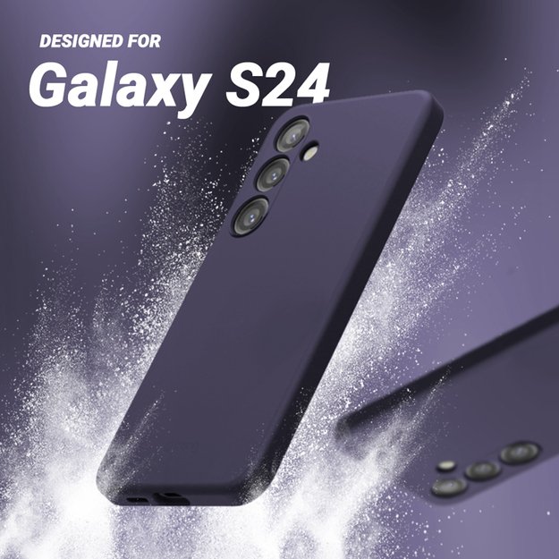 Crong Color Cover – dėklas, skirtas Samsung Galaxy S24 (violetinė)