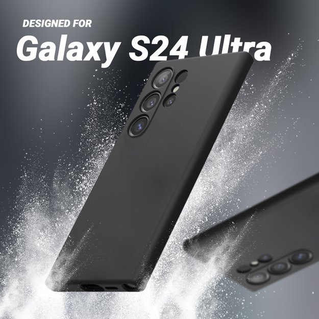 Crong Color Cover – dėklas Samsung Galaxy S24 Ultra (juodas)