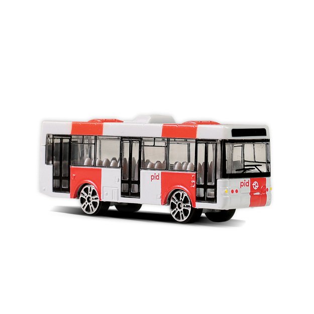 Metalinis autobusiukas PID Prague raudonas 8 cm