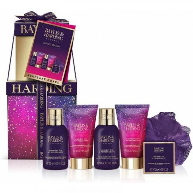 Baylis & Harding Midnight Fig & Pomegranate Šventiškas kūno priežiūros priemonių rinkinys