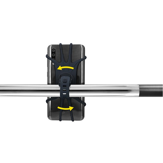 Dunlop - Dviračio laikiklis telefonui 10-15 cm pasukamas (juodas) 22