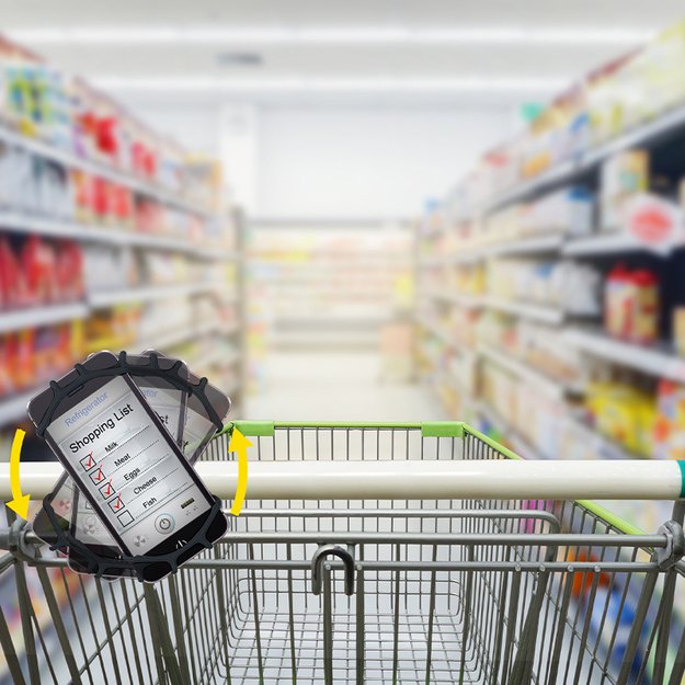 Dunlop - Dviračio laikiklis telefonui 10-15 cm pasukamas (juodas) 26