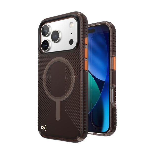 „Speck Presidio Lux Grip MagSafe“ dėklas, skirtas „iPhone 17 Pro“ (prabangaus atspalvio matinis / oranžinis) 1