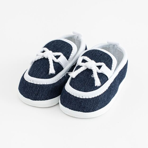 Mocasins-kepuraitės kūdikiams New Baby tamsiai mėlynos 12-18 m, dydis 12-18 m, 12-18 m