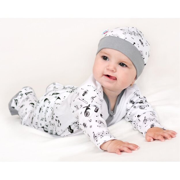 Baby Cotton Cap New Baby Music, dydis 56 (0-3m), 56 (0-3m)