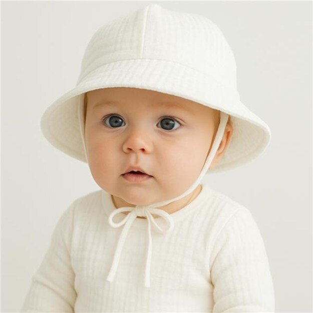 Baby Muslin kepurė New Baby Elizabeth, dydis 80 (9-12m), 80 (9-12m)