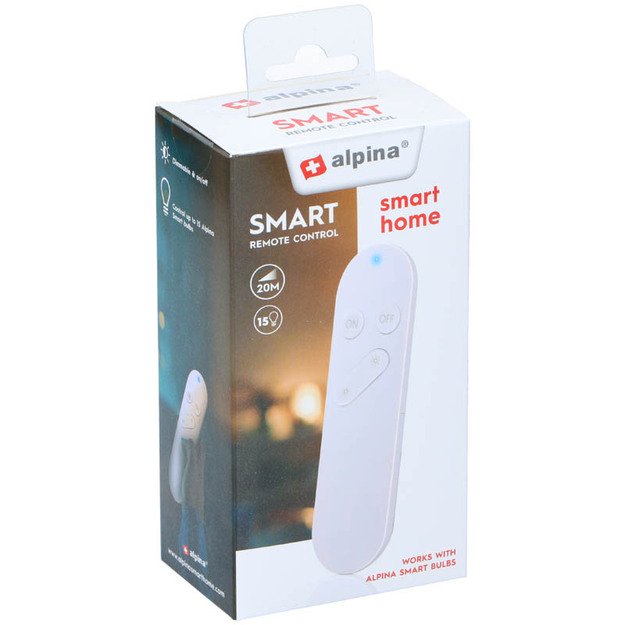 Alpina – nuotolinio valdymo pultas, skirtas nepriklausomam Alpina išmaniųjų lempučių valdymui 5