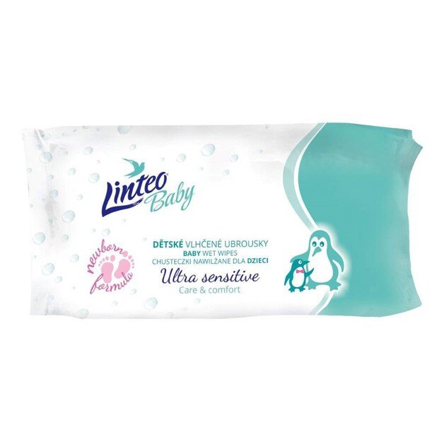 Linteo Baby Ultra Sensitive drėgnos servetėlės kūdikiams 64 vnt