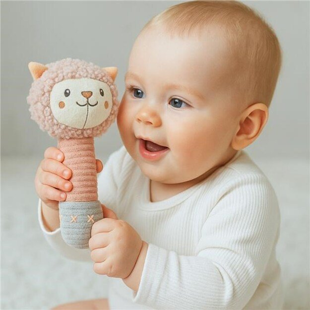 Pliušinis barškutis su Squeaker New Baby Lama 1