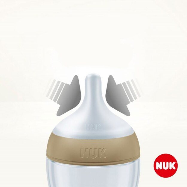 NUK Perfect Match MICKEY Temperature Control Baby Bottle 260 ml pilka