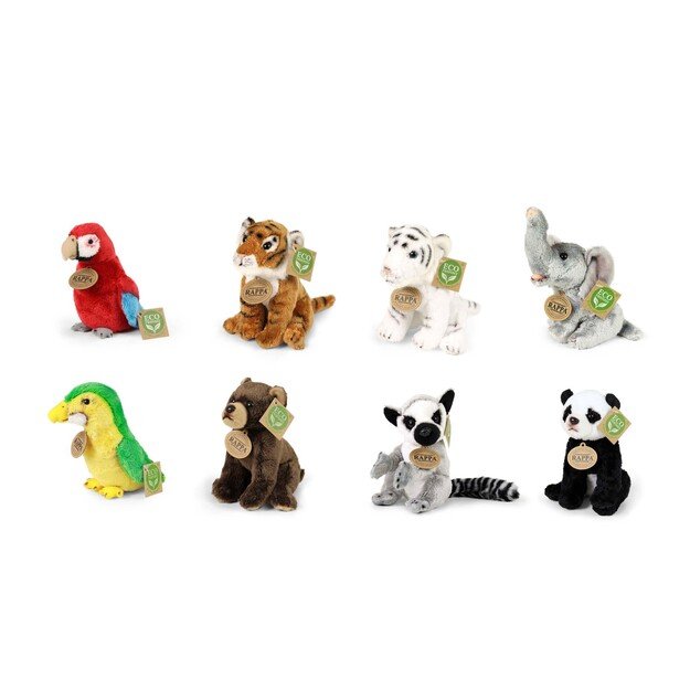 Plush exotic mix asst. 15cm ECO-FRIENDLY
