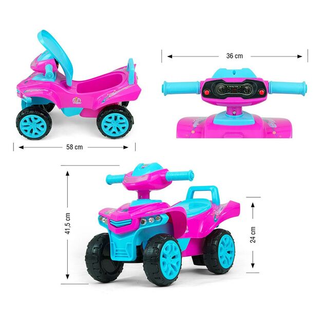 Baby Bouncer su Sound Quad Bike Milly Mally Monster Pink