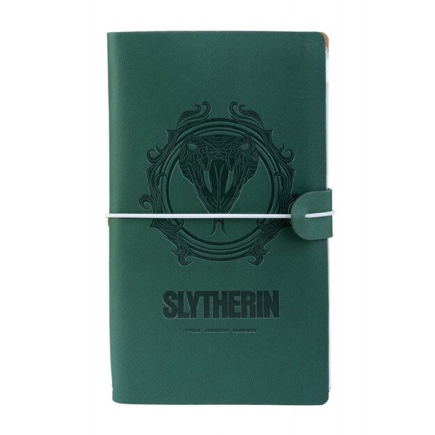 Haris Poteris - Slytherin odinis kelioninis sąsiuvinis 12x19,6 cm (žalia) 1 Haris Poteris - Slytherin odinis kelioninis sąsiuvinis 12x19,6 cm (žalia) 1