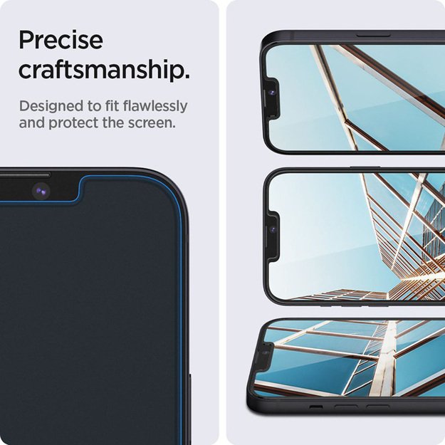 Spigen GLAS.TR EZ FIT 2-Pack - Grūdintas stiklas skirtas iPhone 14 / iPhone 13 Pro / iPhone 13 2 vnt. 4