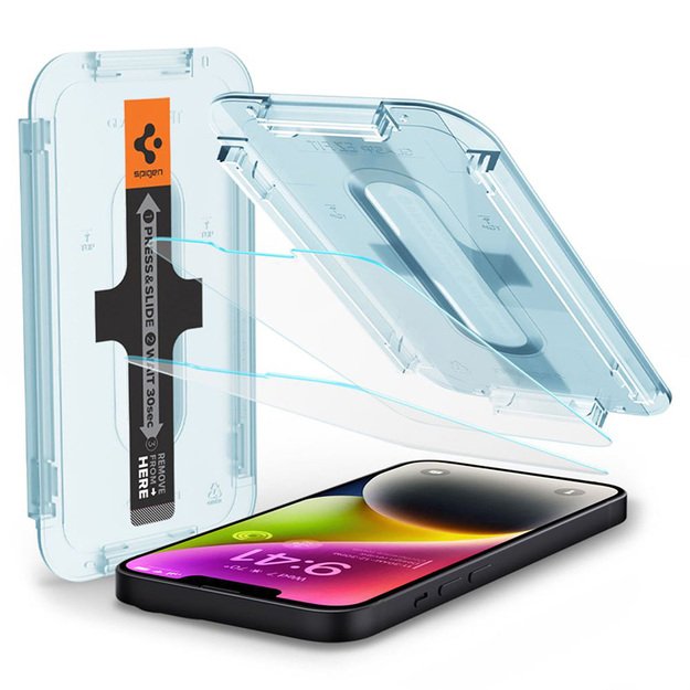 Spigen GLAS.TR EZ FIT 2-Pack - Grūdintas stiklas skirtas iPhone 14 / iPhone 13 Pro / iPhone 13 2 vnt. 3