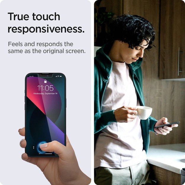Spigen GLAS.TR EZ FIT 2-Pack - Grūdintas stiklas skirtas iPhone 14 / iPhone 13 Pro / iPhone 13 2 vnt. 2