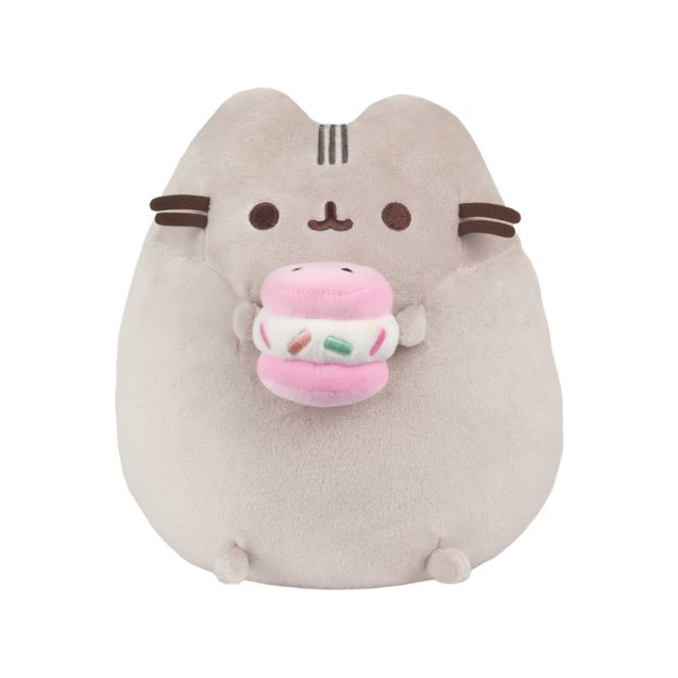 Pusheen - pliušinis talismanas su ledų sumuštiniu 24 cm