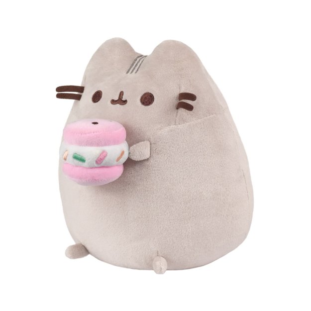 Pusheen - pliušinis talismanas su ledų sumuštiniu 24 cm