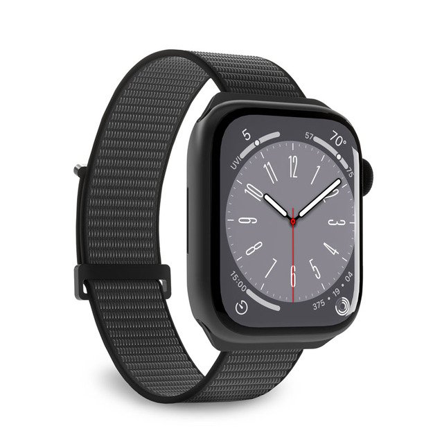 PURO Nylon Sport – Apple Watch apyrankė 42/44/45/49 mm (juoda)