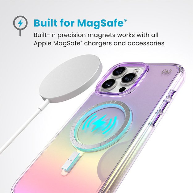 Speck Presidio2 Lux MagSafe – dėklas, skirtas iPhone 16 Pro Max (nuostabiai violetinė / skaidrus)