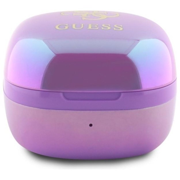 Guess 4G spausdintas logotipas – Bluetooth TWS ausinės + įkrovimo dėklas (violetinė)