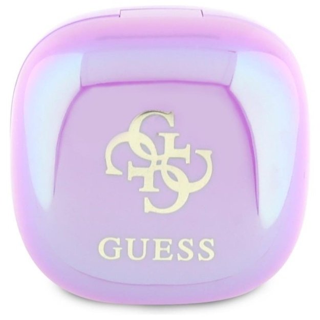 Guess 4G spausdintas logotipas – Bluetooth TWS ausinės + įkrovimo dėklas (violetinė)