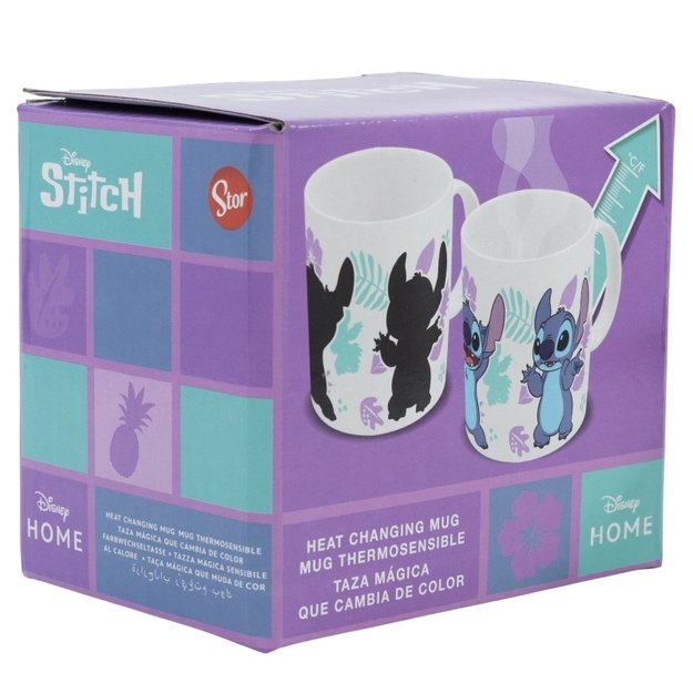 Disney Stitch – spalvą keičiantis keraminis puodelis dovanų dėžutėje iš Stitch & Angel Collection 325 ml