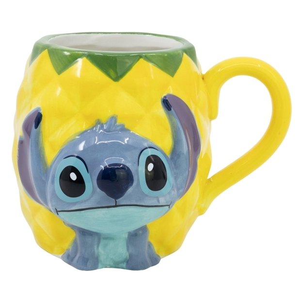 Disney Stitch – 3D keramikinis puodelis dovanų dėžutėje iš ananasų kolekcijos 325 ml