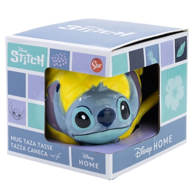 Disney Stitch – 3D keramikinis puodelis dovanų dėžutėje iš ananasų kolekcijos 325 ml